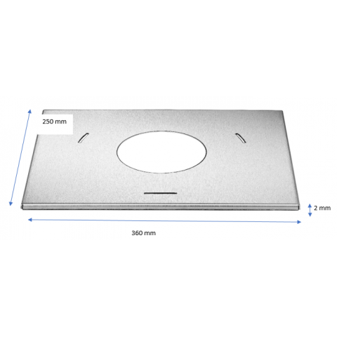 Plaque Q30-03 SP pour foyers peu profonds 250 x 360 mm